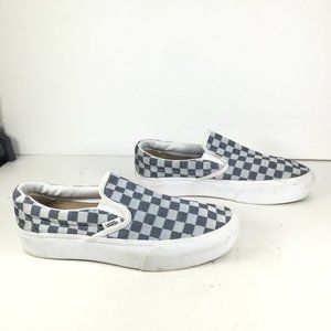 blue gray checkered vans